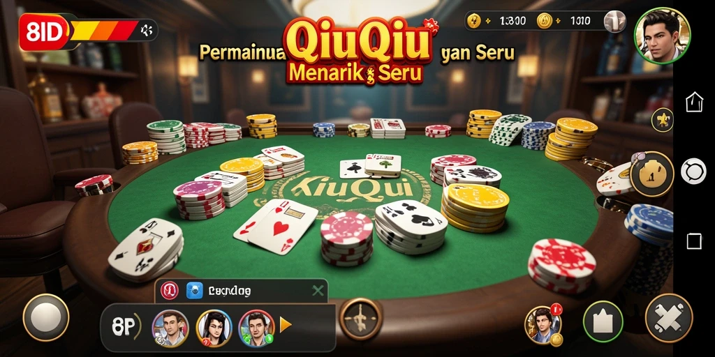 Tampilan menarik dari gameplay QiuQiu di 8ID.
