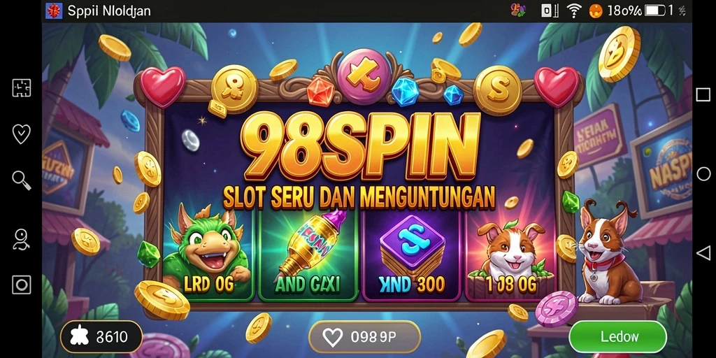 Tampilan gameplay slot yang seru dan menegangkan di 98SPIN.
