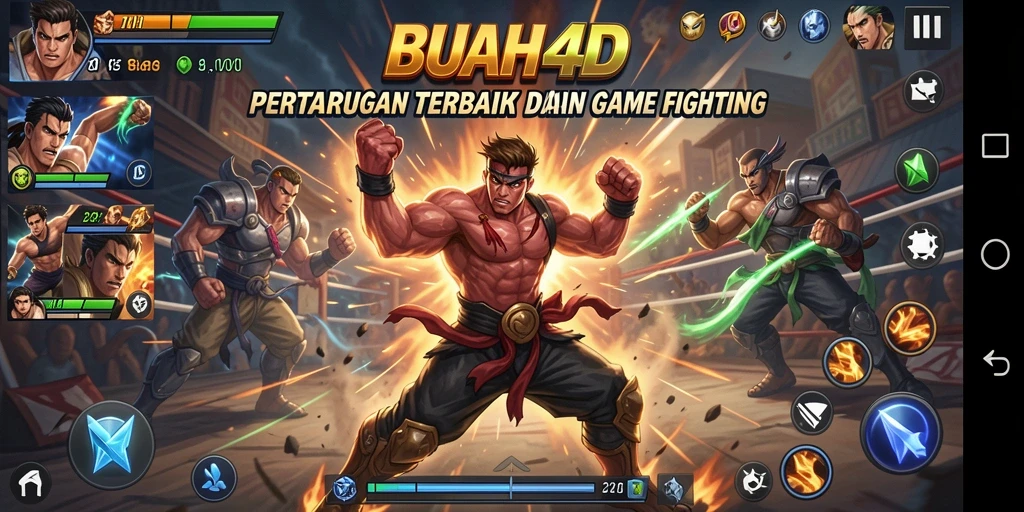 Tampilan gameplay BUAH4D yang mendebarkan saat pertarungan berlangsung.