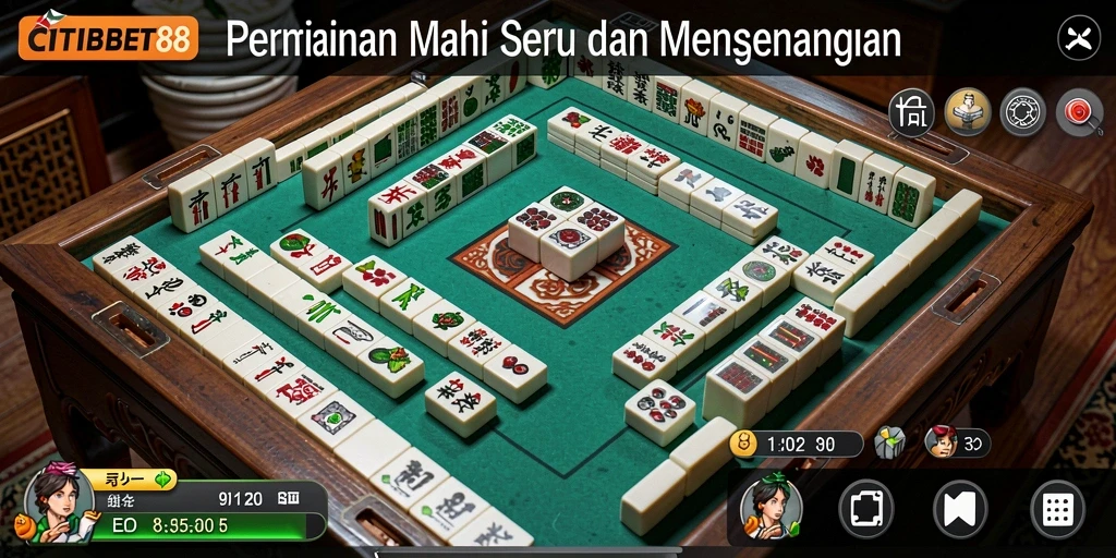 Tampilan utama gameplay CITIBET88 dengan aksi Mahjong menarik.