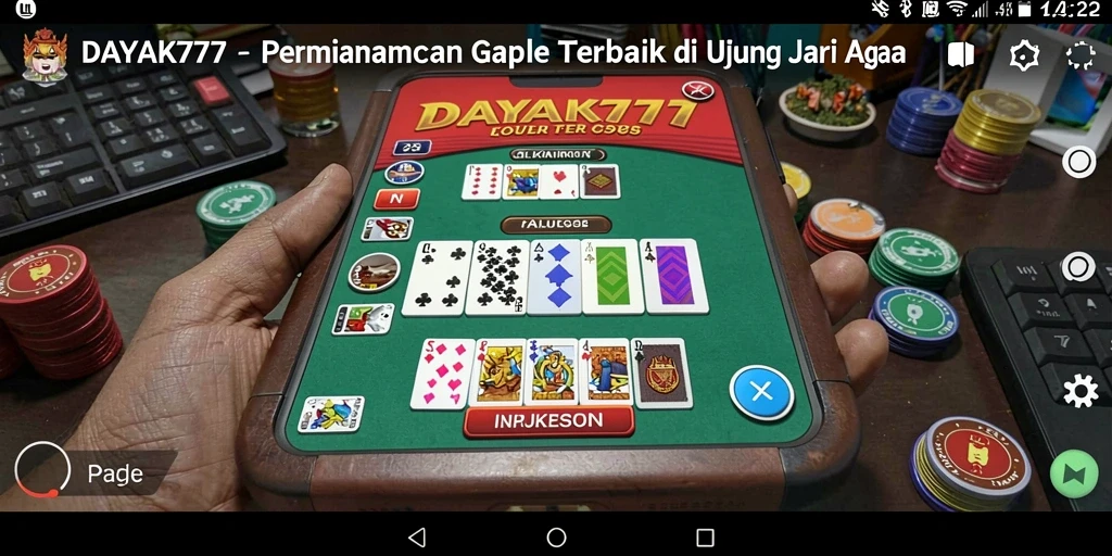 Screenshot DAYAK777 menampilkan gameplay Gaple yang menarik.