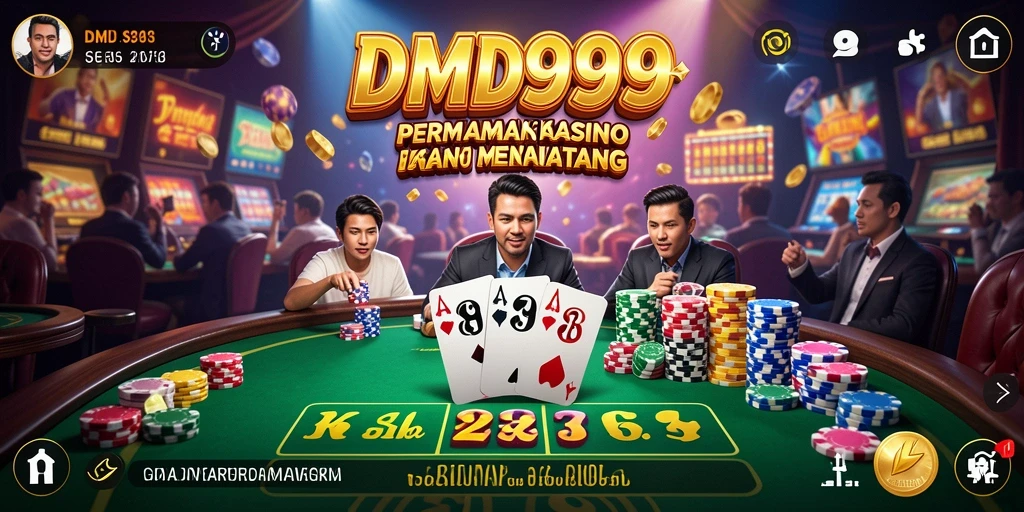Screenshot DMD999 menampilkan grafis permainan Kasino yang memukau.
