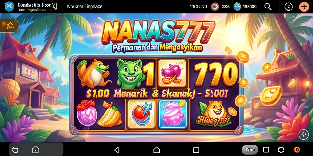 Tampilan gameplay Slot NANAS777 yang menarik dan seru.