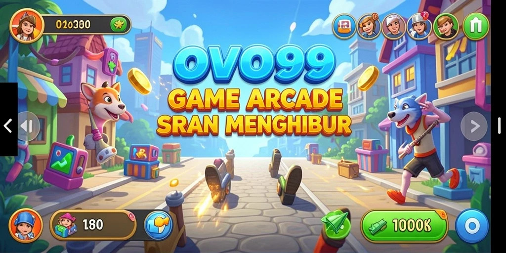 Tampilan menarik dari gameplay OVO99 yang penuh tantangan Arcade.