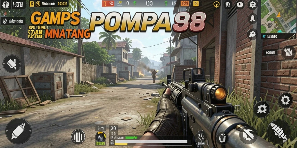 Tangkapan layar utama POMPA88 menampilkan aksi pertempuran seru dalam game TPS.