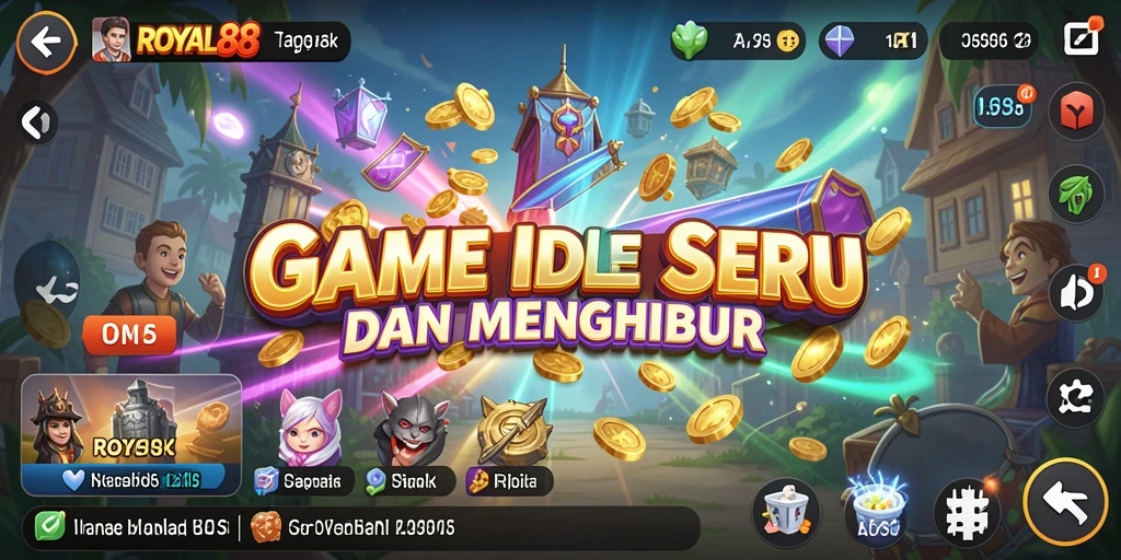 Tampilan gameplay ROYAL88 dengan karakter sedang berkembang.