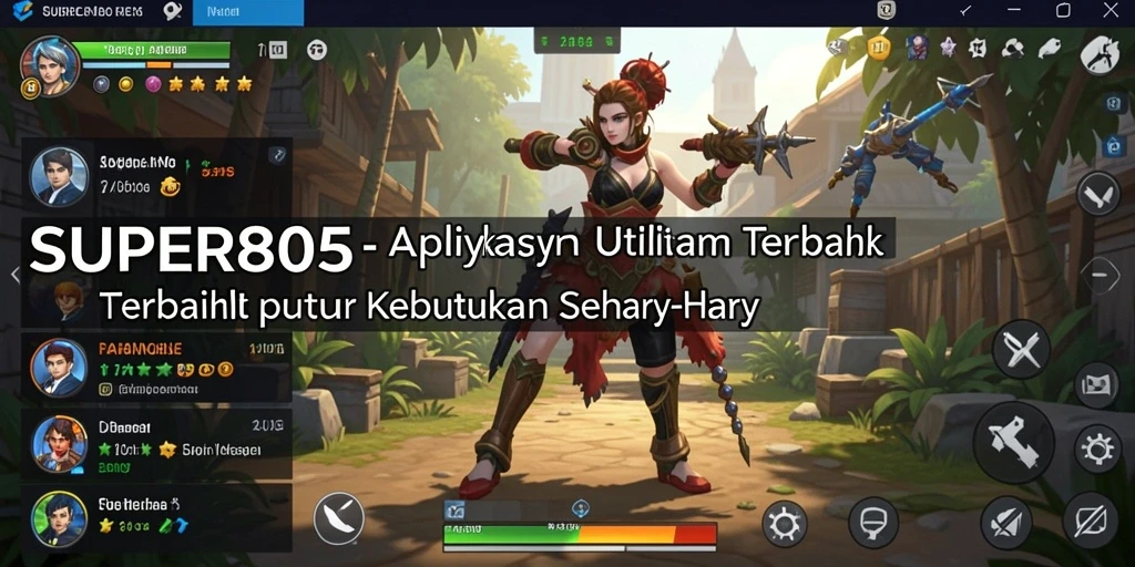 Tampilan antarmuka SUPER805 yang sederhana dan intuitif.