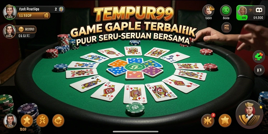 Screenshot gameplay TEMPUR99 yang menampilkan tantangan Gaple.