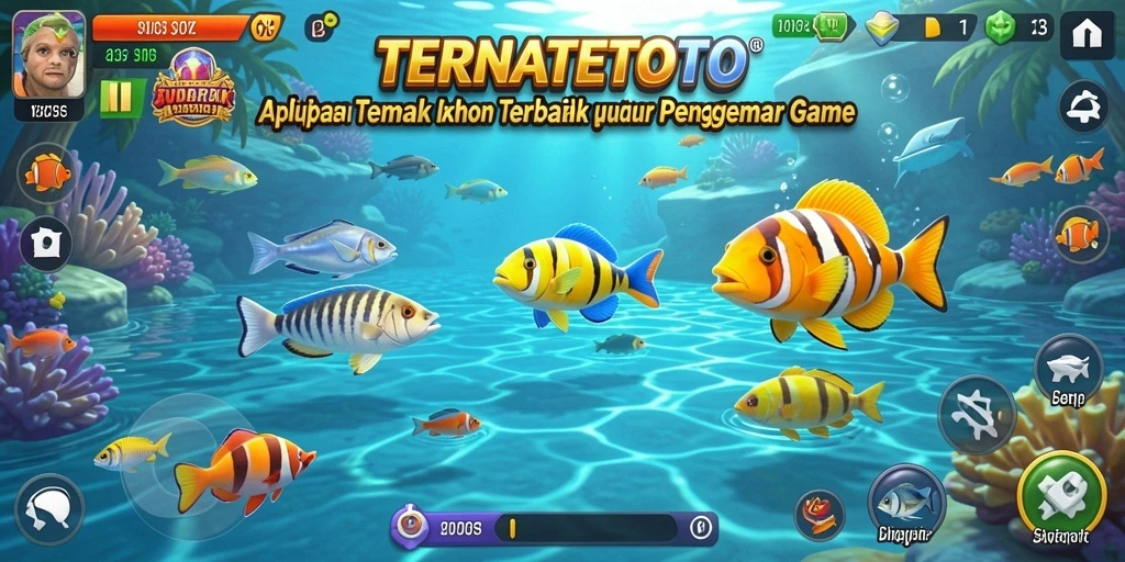 Screenshot TERNATETOTO menunjukkan gameplay seru Tembak Ikan.