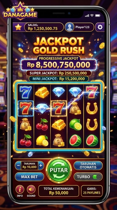Proses unduh yang cepat dan mudah di dalam aplikasi danagame.